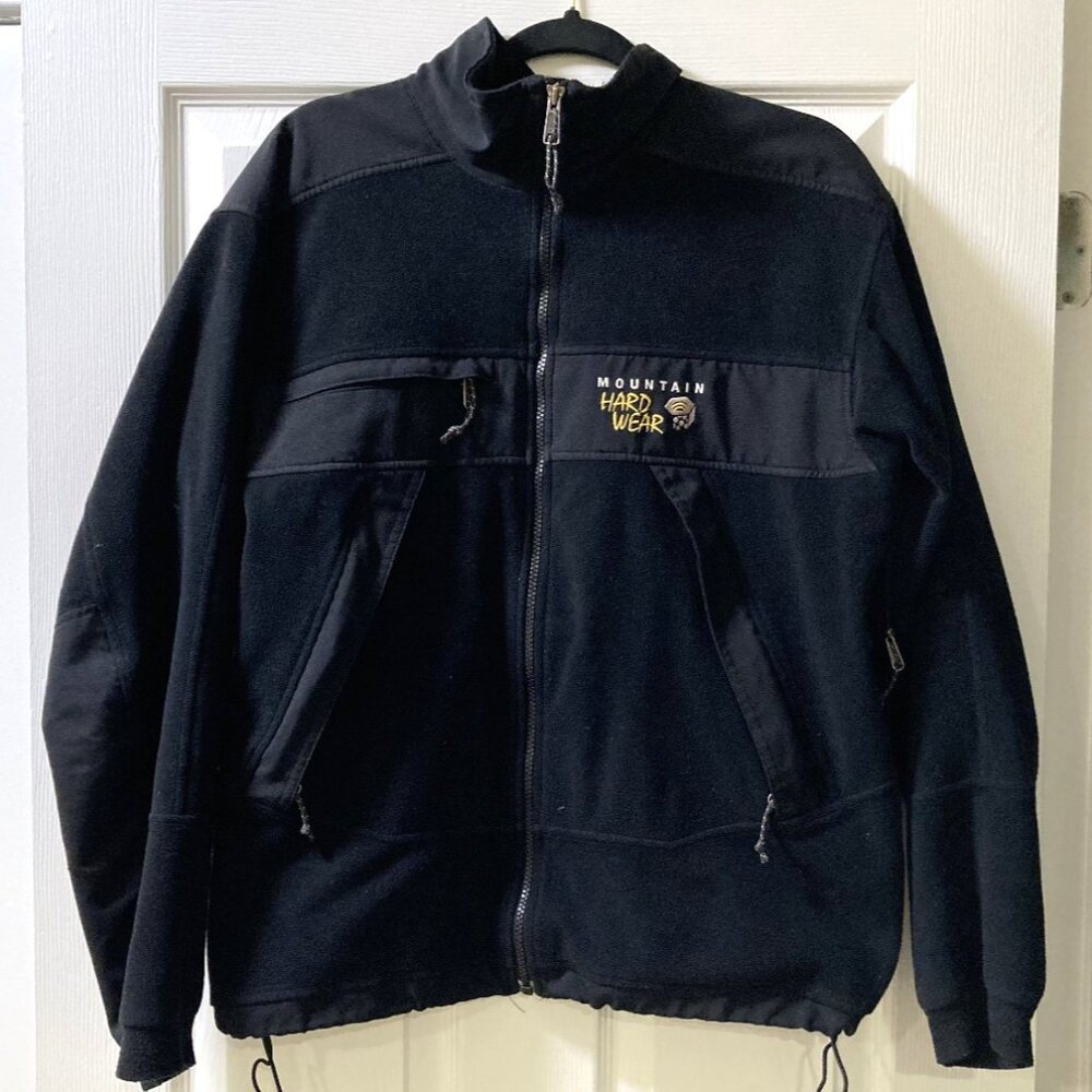 Mountain Hardwear Mens Black Goretex Windstopper Fleece Jacket - Large